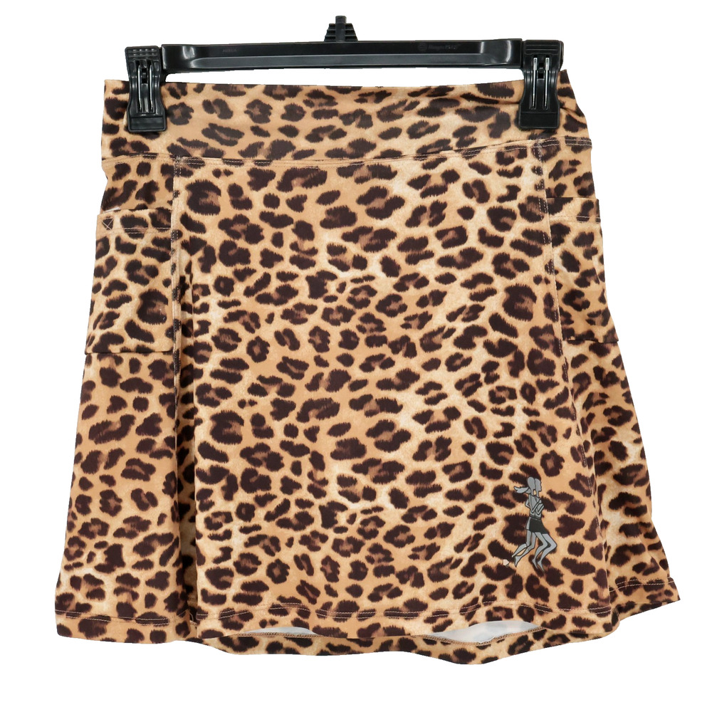 Running Skirts Skort 1 Womens 0 2 Animal Print Beige Brown Stretch Shorts Gym